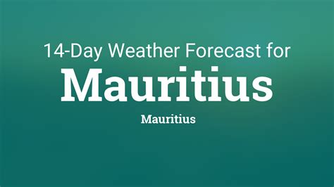 14 day forecast mauritius.